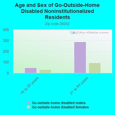 Age and Sex of Go-Outside-Home Disabled Noninstitutionalized Residents