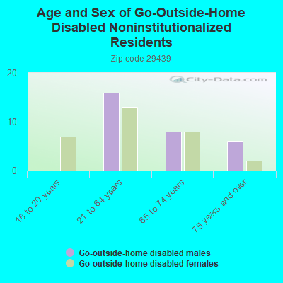 Age and Sex of Go-Outside-Home Disabled Noninstitutionalized Residents