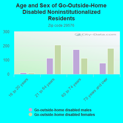 Age and Sex of Go-Outside-Home Disabled Noninstitutionalized Residents