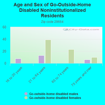 Age and Sex of Go-Outside-Home Disabled Noninstitutionalized Residents