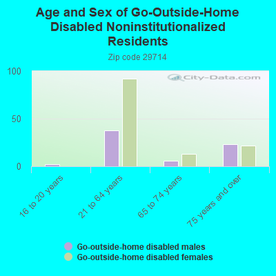 Age and Sex of Go-Outside-Home Disabled Noninstitutionalized Residents