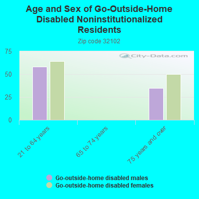 Age and Sex of Go-Outside-Home Disabled Noninstitutionalized Residents