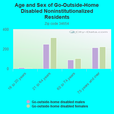 Age and Sex of Go-Outside-Home Disabled Noninstitutionalized Residents