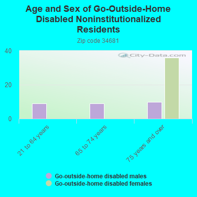 Age and Sex of Go-Outside-Home Disabled Noninstitutionalized Residents