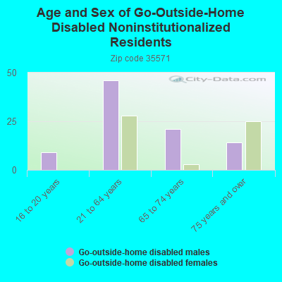 Age and Sex of Go-Outside-Home Disabled Noninstitutionalized Residents