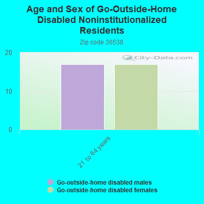 Age and Sex of Go-Outside-Home Disabled Noninstitutionalized Residents