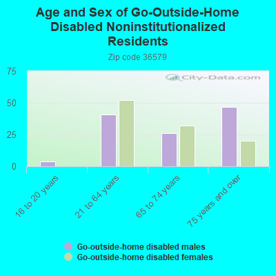 Age and Sex of Go-Outside-Home Disabled Noninstitutionalized Residents