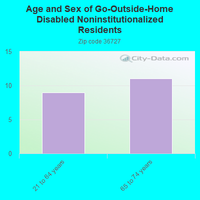 Age and Sex of Go-Outside-Home Disabled Noninstitutionalized Residents