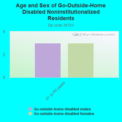 Age and Sex of Go-Outside-Home Disabled Noninstitutionalized Residents