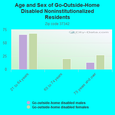 Age and Sex of Go-Outside-Home Disabled Noninstitutionalized Residents