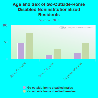 Age and Sex of Go-Outside-Home Disabled Noninstitutionalized Residents