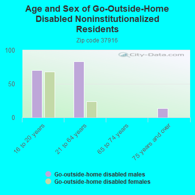 Age and Sex of Go-Outside-Home Disabled Noninstitutionalized Residents