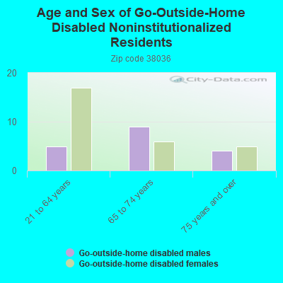 Age and Sex of Go-Outside-Home Disabled Noninstitutionalized Residents