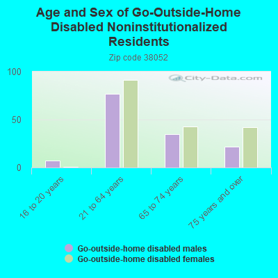 Age and Sex of Go-Outside-Home Disabled Noninstitutionalized Residents