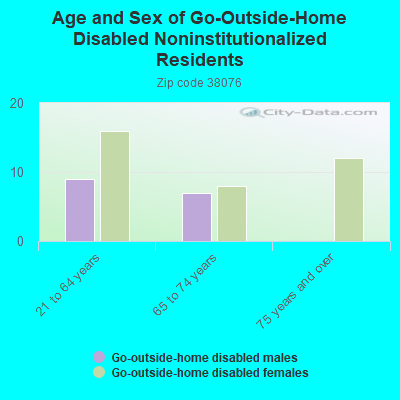 Age and Sex of Go-Outside-Home Disabled Noninstitutionalized Residents