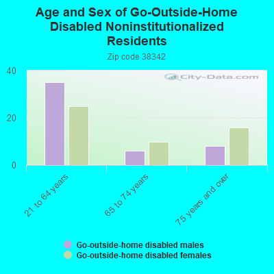 Age and Sex of Go-Outside-Home Disabled Noninstitutionalized Residents