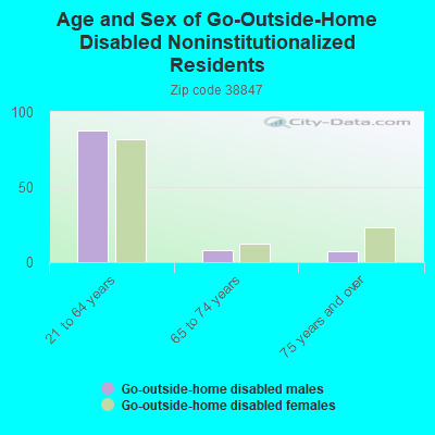 Age and Sex of Go-Outside-Home Disabled Noninstitutionalized Residents