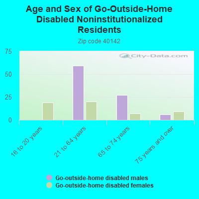 Age and Sex of Go-Outside-Home Disabled Noninstitutionalized Residents