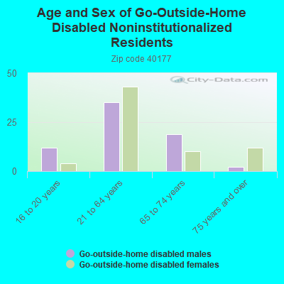 Age and Sex of Go-Outside-Home Disabled Noninstitutionalized Residents