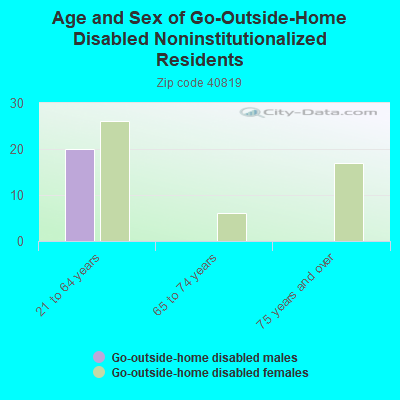 Age and Sex of Go-Outside-Home Disabled Noninstitutionalized Residents