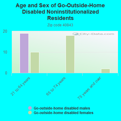 Age and Sex of Go-Outside-Home Disabled Noninstitutionalized Residents