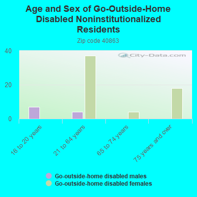 Age and Sex of Go-Outside-Home Disabled Noninstitutionalized Residents