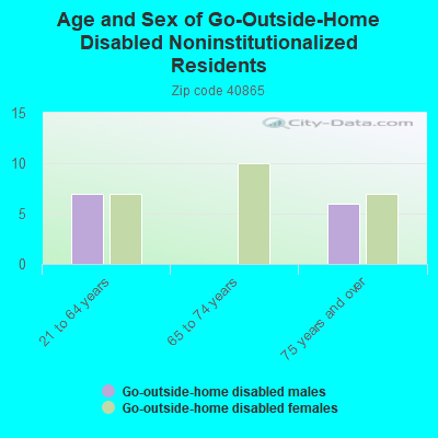 Age and Sex of Go-Outside-Home Disabled Noninstitutionalized Residents