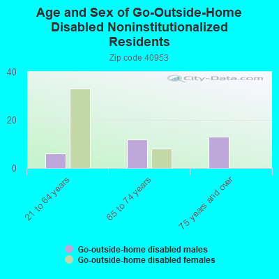 Age and Sex of Go-Outside-Home Disabled Noninstitutionalized Residents