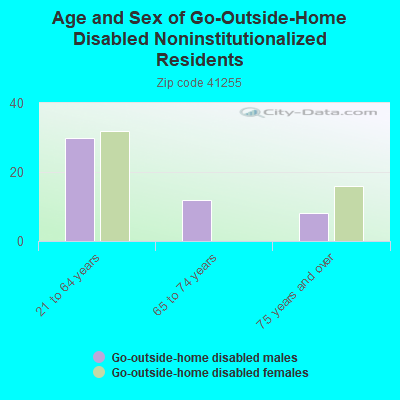 Age and Sex of Go-Outside-Home Disabled Noninstitutionalized Residents