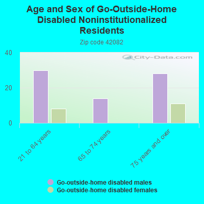 Age and Sex of Go-Outside-Home Disabled Noninstitutionalized Residents