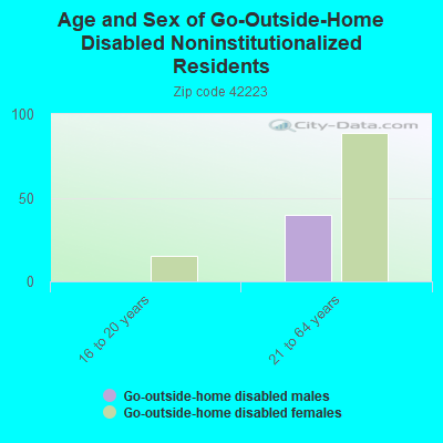 Age and Sex of Go-Outside-Home Disabled Noninstitutionalized Residents