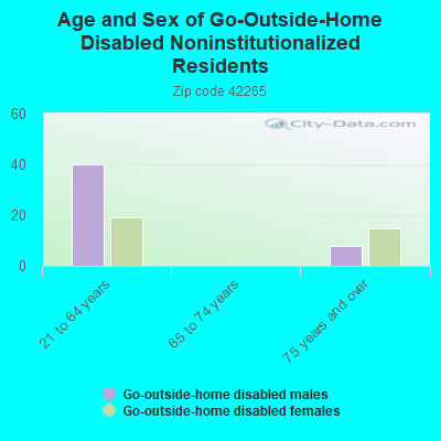 Age and Sex of Go-Outside-Home Disabled Noninstitutionalized Residents