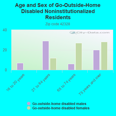 Age and Sex of Go-Outside-Home Disabled Noninstitutionalized Residents