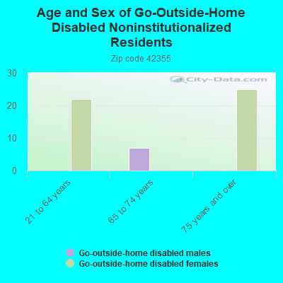 Age and Sex of Go-Outside-Home Disabled Noninstitutionalized Residents