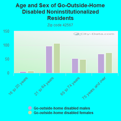 Age and Sex of Go-Outside-Home Disabled Noninstitutionalized Residents