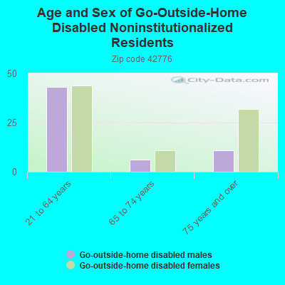 Age and Sex of Go-Outside-Home Disabled Noninstitutionalized Residents