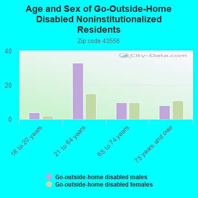 Age and Sex of Go-Outside-Home Disabled Noninstitutionalized Residents