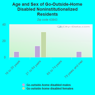 Age and Sex of Go-Outside-Home Disabled Noninstitutionalized Residents