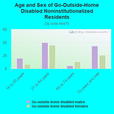 Age and Sex of Go-Outside-Home Disabled Noninstitutionalized Residents