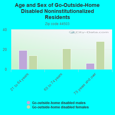 Age and Sex of Go-Outside-Home Disabled Noninstitutionalized Residents