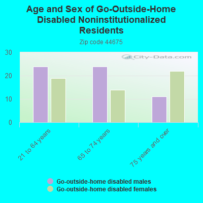 Age and Sex of Go-Outside-Home Disabled Noninstitutionalized Residents