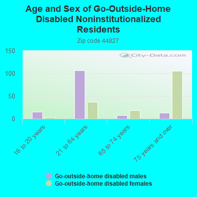 Age and Sex of Go-Outside-Home Disabled Noninstitutionalized Residents