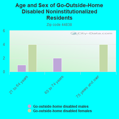 Age and Sex of Go-Outside-Home Disabled Noninstitutionalized Residents