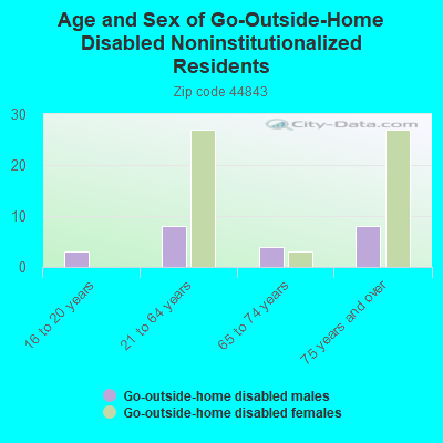 Age and Sex of Go-Outside-Home Disabled Noninstitutionalized Residents