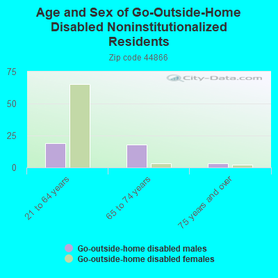 Age and Sex of Go-Outside-Home Disabled Noninstitutionalized Residents