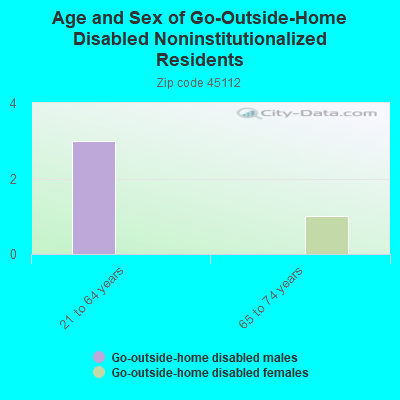 Age and Sex of Go-Outside-Home Disabled Noninstitutionalized Residents