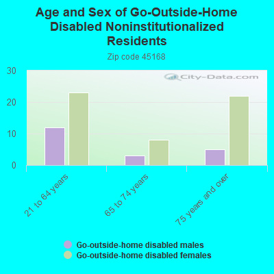 Age and Sex of Go-Outside-Home Disabled Noninstitutionalized Residents