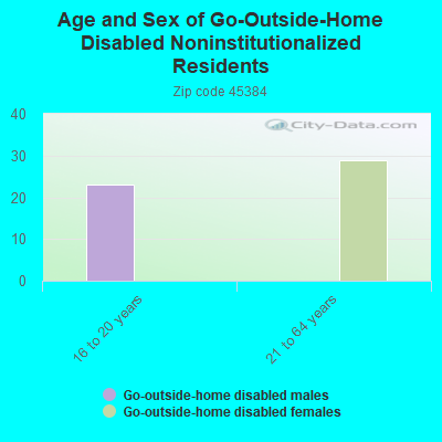 Age and Sex of Go-Outside-Home Disabled Noninstitutionalized Residents