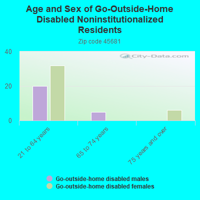 Age and Sex of Go-Outside-Home Disabled Noninstitutionalized Residents