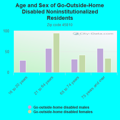 Age and Sex of Go-Outside-Home Disabled Noninstitutionalized Residents